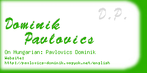 dominik pavlovics business card